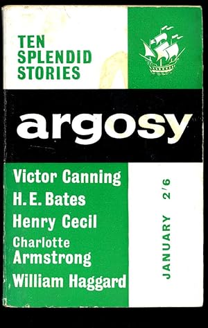 Seller image for Argosy | The Short Story Magazine of Complete Stories | Volume XXV Number 1 | January, 1964 | H. E. Bates 'The Station'; Laurie Lee 'Carol Singing'; Dwight Taylor 'The Bucket of Blood'; Victor Canning 'Heavenly Twins'; Elizabeth Lemarchand 'Pussycats and Owls'. for sale by Little Stour Books PBFA Member
