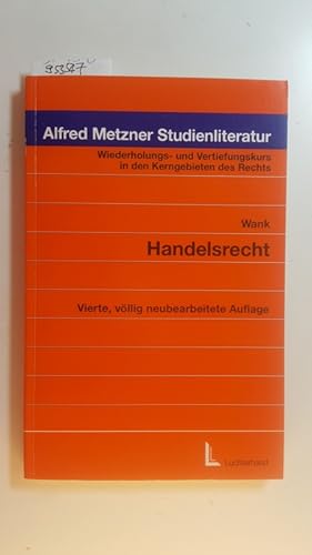 Seller image for Handelsrecht. 4., Aufl. for sale by Gebrauchtbcherlogistik  H.J. Lauterbach