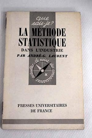 Immagine del venditore per La mthode statistique dans l'industrie venduto da Alcan Libros