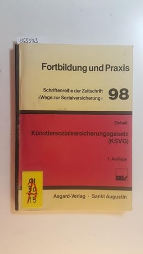 Bild des Verkufers fr Knstlersozialversicherungsgesetz : (KSVG) zum Verkauf von Gebrauchtbcherlogistik  H.J. Lauterbach