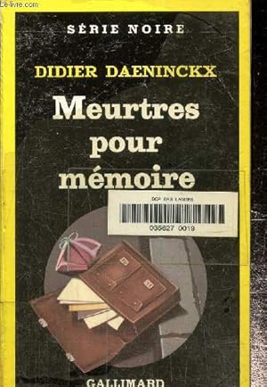 Image du vendeur pour Meurtres pour mmoire mis en vente par Le-Livre