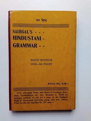 Saihgal s Hindustani Grammar in three simultaneous but separate scripts (Hindi, Urdu and Roman-Ur...