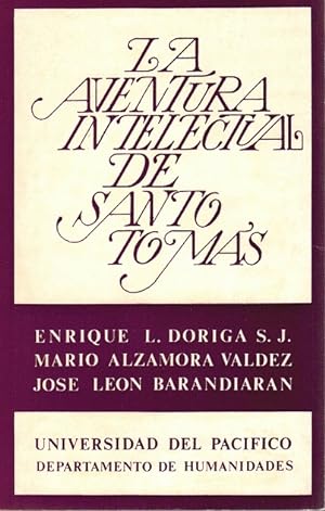 Bild des Verkufers fr Aventura intelectual de Santo Toms, La. [RAREZA!] zum Verkauf von La Librera, Iberoamerikan. Buchhandlung