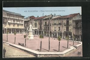 Postal Puigcerda, Plaza Cabrinety, Partie mit Denkmal