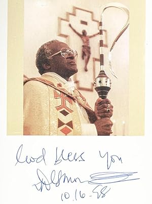Archbishop Desmond Tutu Signed Photograph.