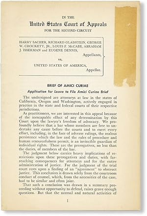 In the United States Court of Appeals for the Second Circuit: Harry Sacher, Richard Gladstein, Ge...