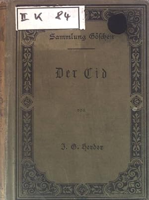 Imagen del vendedor de Der Cid - Geschichte des Don Ruy Diaz, Grafen von Bivar. Sammlung Gschen: Band 36. a la venta por books4less (Versandantiquariat Petra Gros GmbH & Co. KG)