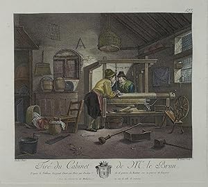 Tire du Cabinet de Mr. Le Brun. Kolorierter Kupferstich v. Ph Triere nach Decker aus "Galerie des...