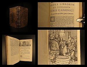 Image du vendeur pour Sylloge operum isagogicorum ad ius sacrum, in qua continetur: Arnoldi Corvini jus canonicum, per aphorismos strictim explicatum; eique prfixa J. Doujatii antecessoris p. isagogica juris pontificii synopsis; et subjectus Alex. Chassani iuris ejusdem index versibus descriptus; adjunctis calcem chronologicis tribus tabulis, 1. Conciliorum, 2. Patrum, 3. Pontificum, principum, auctorum sacrorum ac rerum ecclesiasticarum & politicarum ex Bell. mis en vente par Schilb Antiquarian