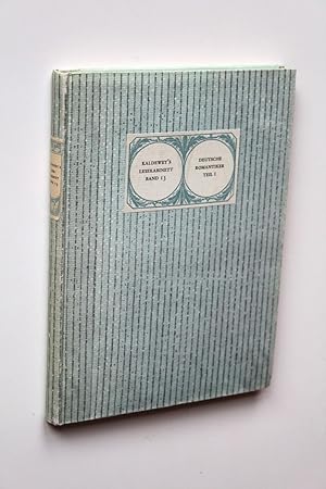 Bild des Verkufers fr Kaldewey's Lese-Kabinett - Literatur der deutschen Romantik. Band 13. Katalog 55. zum Verkauf von Versandantiquariat Hsl