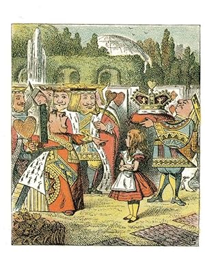 Alice In Wonderland Queen King Of Hearts 1907 Book Postcard