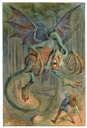 Jabberwocky Lewis Carroll of Alice In Wonderland 1911 Book Postcard
