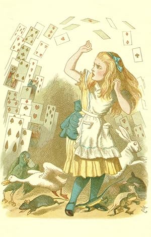 Pack Of Cards The Nursery Alice In Wonderland Victorian Book Postcard