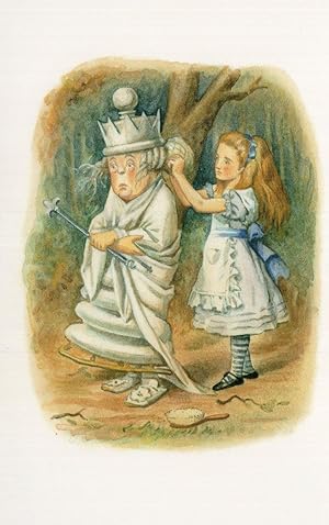 White Queen Alice Through The Looking Glass Book Hairdresser Postcard
