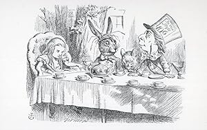 Mad Hatter's Tea Party Wine Alice In Wonderland Book Postcard