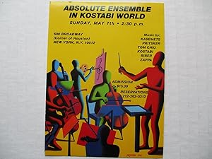Imagen del vendedor de Mark Kostabi Absolute Ensemble in Kostabi World 1995 Exhibition invite postcard a la venta por ANARTIST