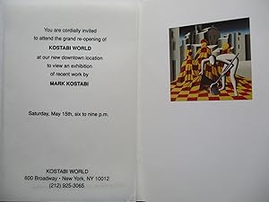 Imagen del vendedor de Mark Kostabi Re-opening of Kostabi World Saturday May 15 Exhibition invite postcard a la venta por ANARTIST