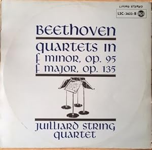 Beethoven Quartets Fminor op.95 und Fmajor op.135.