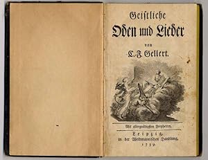 Immagine del venditore per Geistliche Oden und Lieder. venduto da Rainer Kurz - Antiquariat in Oberaudorf