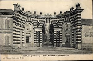 Seller image for Ansichtskarte / Postkarte Neuflize Ardennes, Porte d'Entree du Chateau Pate for sale by akpool GmbH