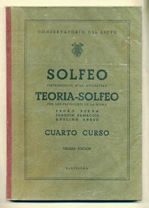 Seller image for SOLFEO Perteneciente a la Asignatura TEORIA-SOLFEO. CUARTO CURSO for sale by Ducable Libros