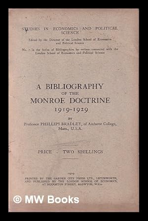 Immagine del venditore per A bibliography of the Monroe doctrine, 1919-1929 venduto da MW Books