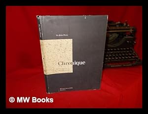 Immagine del venditore per Chronique / by St.-John Perse ; translations by Robert Fitzgerald venduto da MW Books