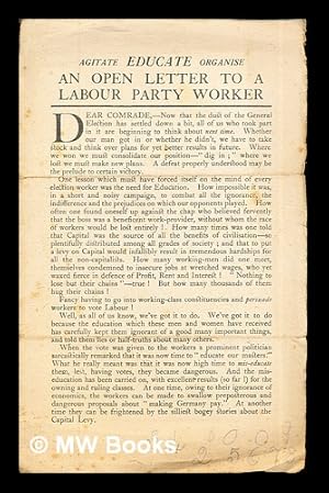 Seller image for An Open Letter To a Labour Party Worker for sale by MW Books