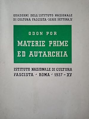 MATERIE PRIME ED AUTARCHIA