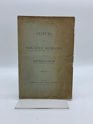 Statuto della Societa' Romana di antropologia