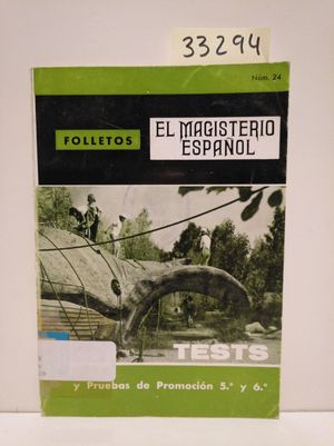 Seller image for TESTS Y PRUEBAS DE PROMOCIN 5 Y 6. FOLLETOS for sale by Librera Circus