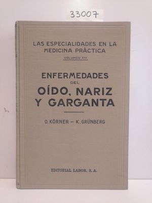 Seller image for ENFERMEDADES DEL ODO, NARIZ Y GARGANTA for sale by Librera Circus