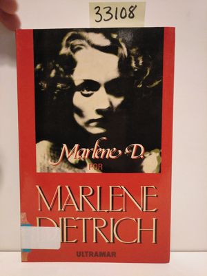 Bild des Verkufers fr MARLENE DIETRICH POR MARLENE DIETRICH zum Verkauf von Librera Circus