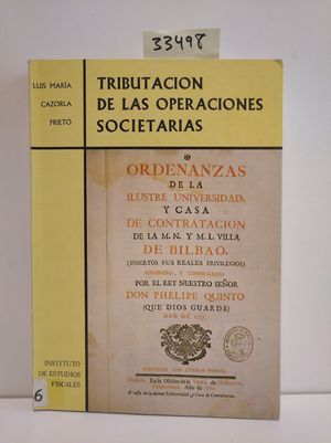 Seller image for TRIBUTACIN DE LAS OPERACIONES SOCIETARIAS (ASPECTOS SUSTANTIVOS) for sale by Librera Circus