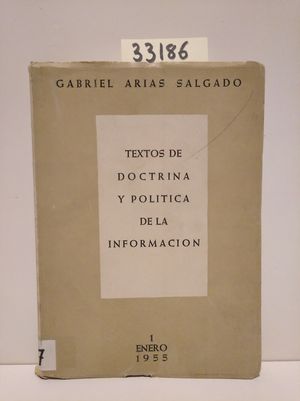 Seller image for TEXTOS DE DOCTRINA Y POLTICA DE LA INFORMACIN for sale by Librera Circus