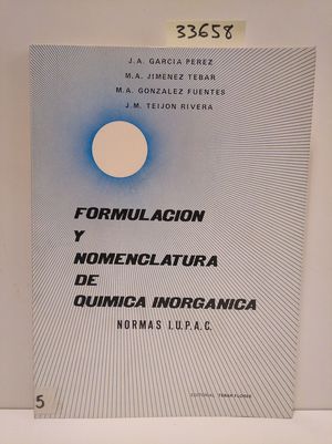 Seller image for FORMULACIN Y NOMENCLATURA DE QUMICA INORGNICA for sale by Librera Circus