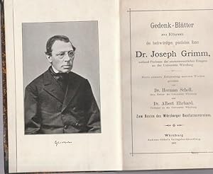 Seller image for Gedenk-Bltter zu Ehren des hochwrdigen geistlichen Rates Dr. Joseph Grimm, weiland Professor .der neutestamentlichen Exegese an der Universitt Wrzburg. Zum ersten Jahrestag seines Todes. for sale by Ant. Abrechnungs- und Forstservice ISHGW