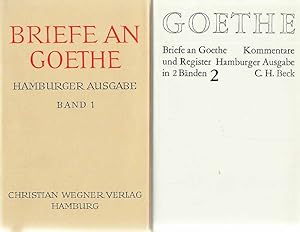 Bild des Verkufers fr (2 BNDE) Briefe an Goethe. Hamburger Ausgabe. zum Verkauf von Fundus-Online GbR Borkert Schwarz Zerfa