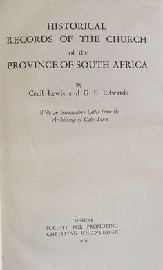 Imagen del vendedor de Historical Records of the Church of the Province of South Africa a la venta por Eaglestones