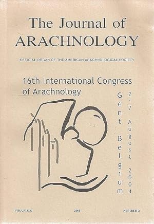 [Proceedings of the] 16th International Congress of Arachnology.