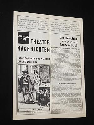 Bild des Verkufers fr Theaternachrichten des Dsseldorfer Schauspielhauses, Januar/ Februar 1971 zum Verkauf von Fast alles Theater! Antiquariat fr die darstellenden Knste