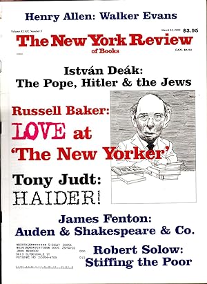 Image du vendeur pour The New York Review of Books: Volume XLVII, No.5: March 23, 2000 mis en vente par Dorley House Books, Inc.