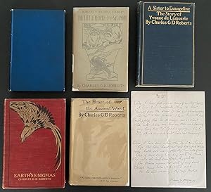 Sir Charles George Douglas Roberts 5 books and 1 signed manuscript collection