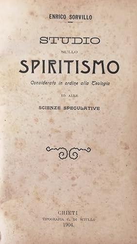 STUDIO SULLO SPIRITISMO