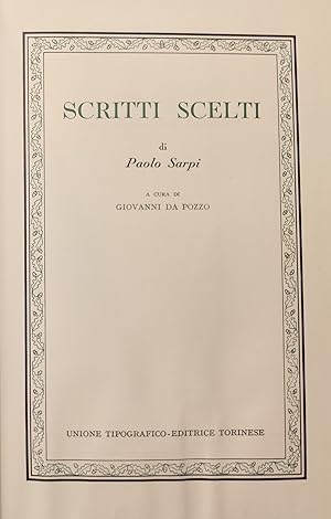 SCRITTI SCELTI