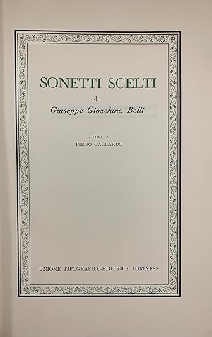 SONETTI SCELTI