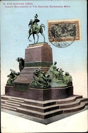 Ansichtskarte / Postkarte Buenos Aires Argentinien, Futuro Monumento al Generale Bartolomeo Mitre