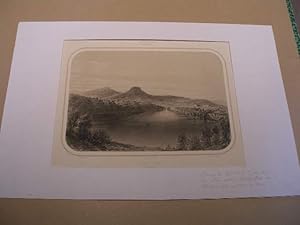 PUY-DE-DOME : MONT-DORE LE LAC PAVIN LITHOGRAPHIE