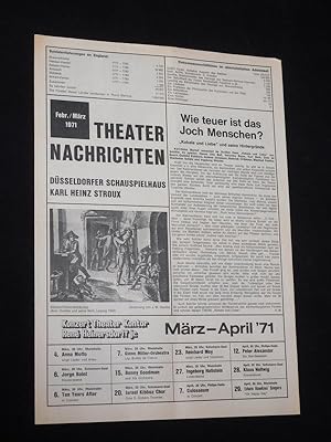 Imagen del vendedor de Theaternachrichten des Dsseldorfer Schauspielhauses, Februar/ Mrz 1971 a la venta por Fast alles Theater! Antiquariat fr die darstellenden Knste