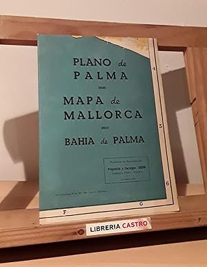 Plano de Palma. Mapa de Mallorca. Bahía de Palma. Plano turístico de Palma e itinerarios a Genova...